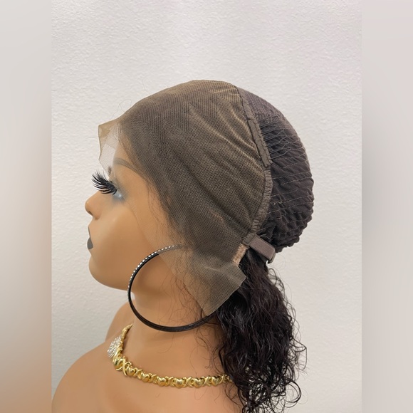 Bob Cut 10” Deep Wave Virgin Human Hair 13x4 Full Frontal Lace Wig - Picture 8 of 10